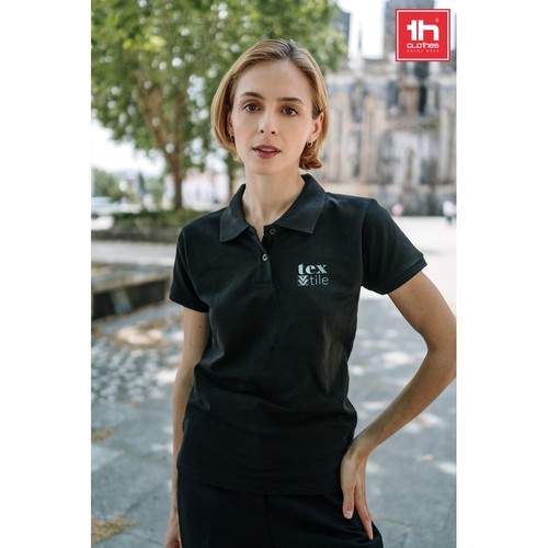 black THC MONACO WOMEN. Polo de mujer