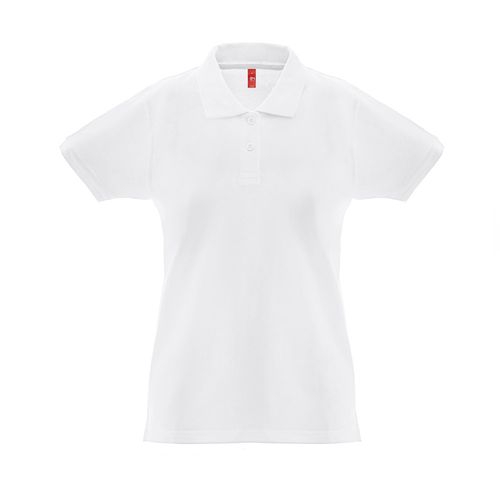 THC MONACO WOMEN WH. Polo à manches courtes pour femmes en coton cardé - 2