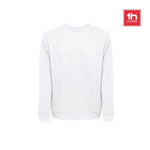 THC COLOMBO WH. Sweat-shirt (unisexe) en éponge italienne sans carte. Couleur blanche - 1