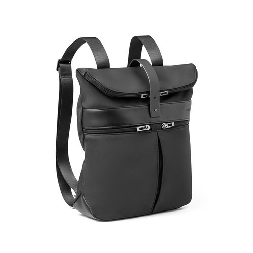 black ROVER BACKPACK. Mochila de microfibra y PU