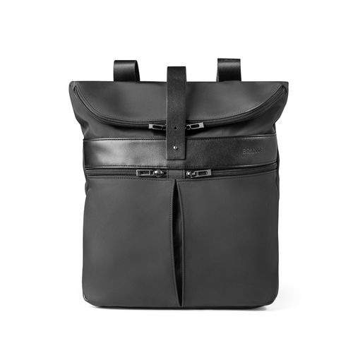 black ROVER BACKPACK. Mochila de microfibra y PU