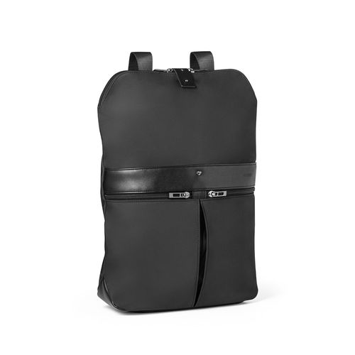 black ROVER BACKPACK. Mochila de microfibra y PU
