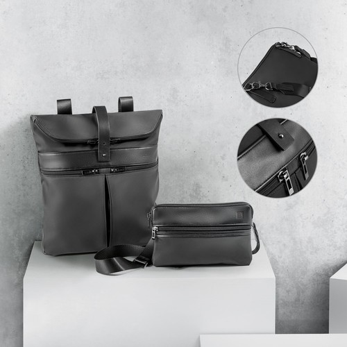 ROVER BACKPACK. Mochila de microfibra y PU, Merchandising, artículos personalizados para tu promoción de marca