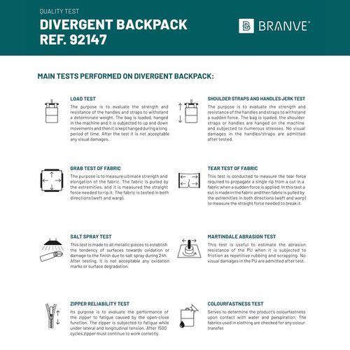 DIVERGENT BACKPACK II. Sac à dos pour ordinateur portable jusqu'à 15.6'' en tissu et PU - 8
