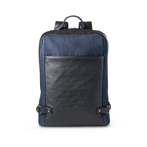 DIVERGENT BACKPACK I. Sac à dos pour ordinateur portable jusqu'à 15.6" en denim et PU - 3
