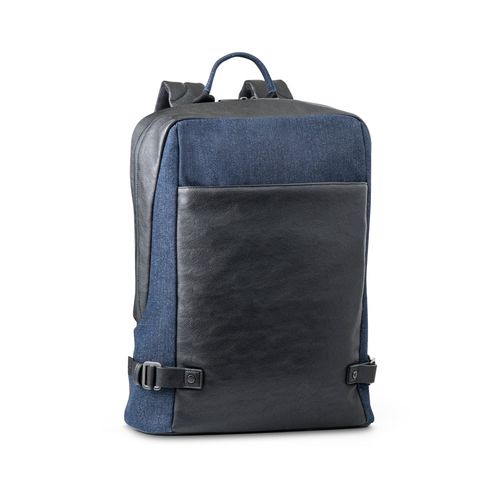 DIVERGENT BACKPACK I. Sac à dos pour ordinateur portable jusqu'à 15.6" en denim et PU - 2