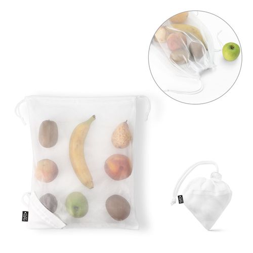 BOLZANO. Sac pliable en maille et polyester recyclé 190T (100% rPET) - 1