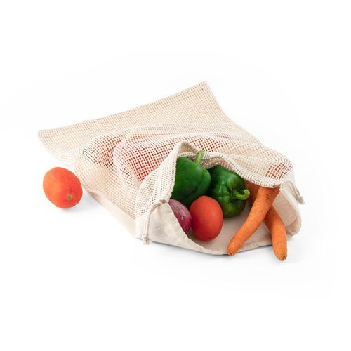 luz natural NAPOLI. Bolsa de algodón 100% (120 g/m²) con malla de algodón 100% en la parte delantera (100 g/m²)