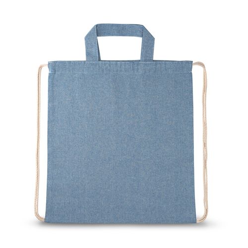 blue RISSANI. Mochila con algodón reciclado (70%) y poliéster (30% rPET) (140 g/m²)