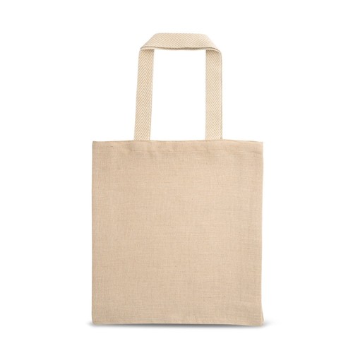 natural PADOVA. Saco de juco (275 g/m²) com bolso interior em 100% algodão (120 g/m²)