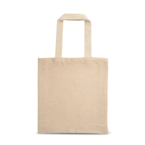 PADOVA. Saco de juco (275 g/m²) com bolso interior em 100% algodão (120 g/m²)