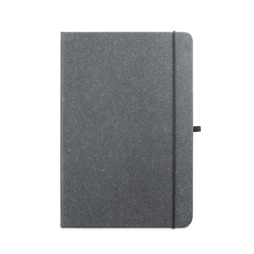 black MATISSE. Bloc de notas tamaño A5 con tapa rígida de piel (70% reciclada) de 70% piel reciclada