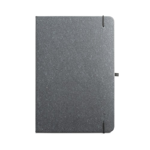 black MATISSE. Bloc de notas tamaño A5 con tapa rígida de piel (70% reciclada) de 70% piel reciclada