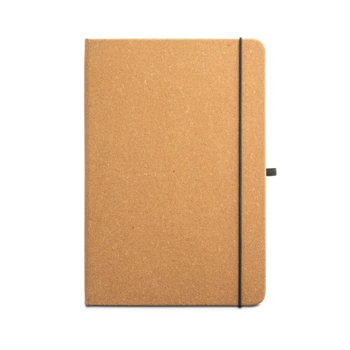 marrón claro MATISSE. Bloc de notas tamaño A5 con tapa rígida de piel (70% reciclada) de 70% piel reciclada