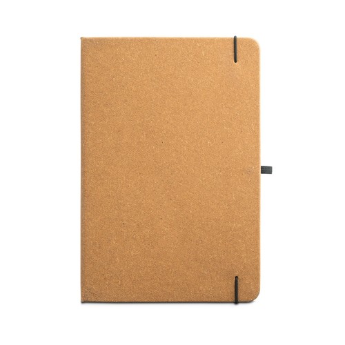 marrón claro MATISSE. Bloc de notas tamaño A5 con tapa rígida de piel (70% reciclada) de 70% piel reciclada