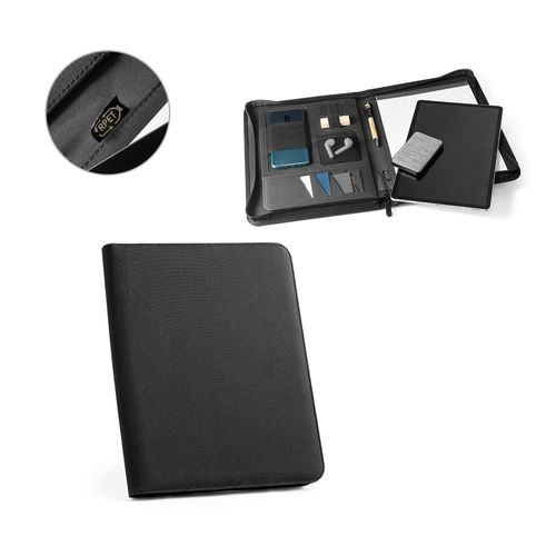 EMERGE FOLDER. Porte documents A4 en 300D polyester recyclé (100% rPET) avec fermeture éclair - 1