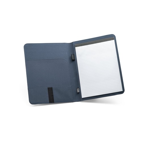 blue EMERGE FOLDER II. Carpeta tamaño A4 en poliéster reciclado (100% rPET) 300D con cierre elástico
