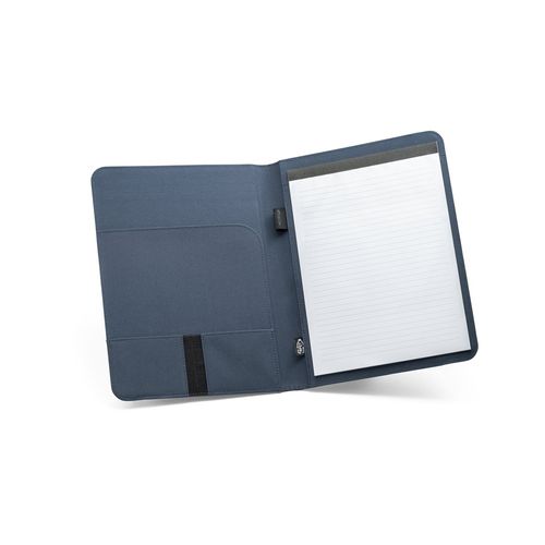 blue EMERGE FOLDER II. Carpeta tamaño A4 en poliéster reciclado (100% rPET) 300D con cierre elástico