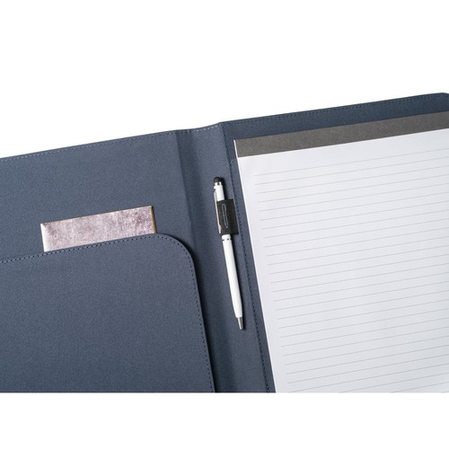 blue EMERGE FOLDER II. Carpeta tamaño A4 en poliéster reciclado (100% rPET) 300D con cierre elástico