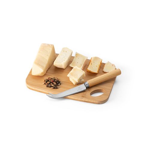 CAPPERO. Tabla de quesos y juego de cuchillos