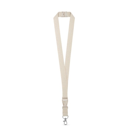 luz natural BALLINA. Lanyard de algodón 100% con mosquetón de metal