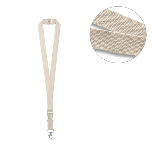 BALLINA. Lanyard de algodón 100% con mosquetón de metal, Merchandising, artículos personalizados para tu promoción de marca