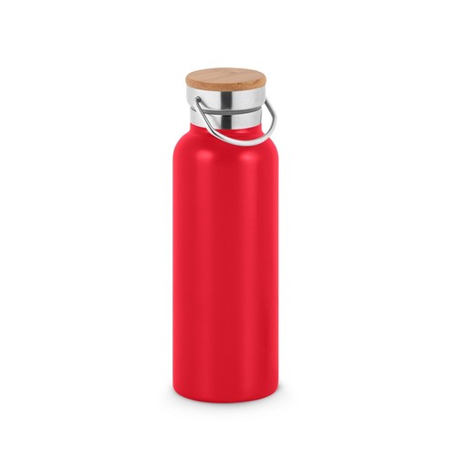 red RAGNAR. Botella de acero inoxidable (36% reciclado) con doble cuerpo 570 mL