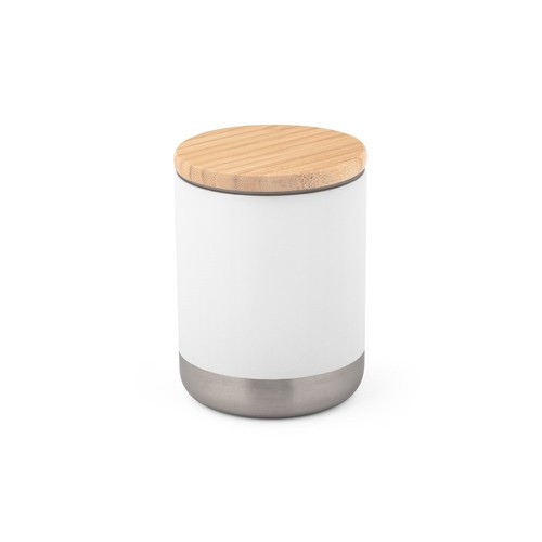 white NORRE TUMBLER. Vaso de acero inoxidable (36% reciclado) con pared doble de insolacion 370 mL