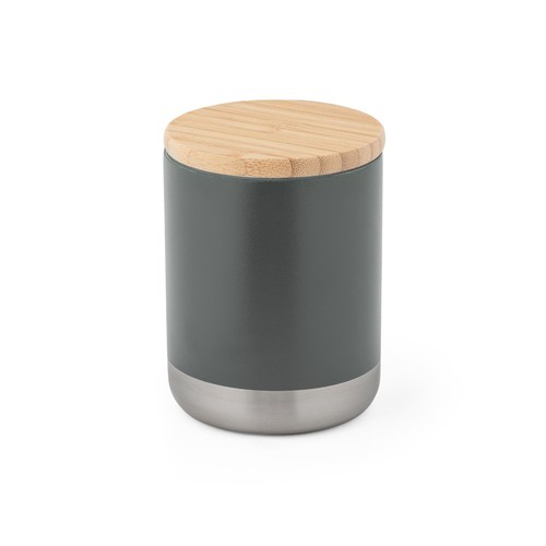 gris oscuro NORRE TUMBLER. Vaso de acero inoxidable (36% reciclado) con pared doble de insolacion 370 mL