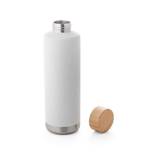NORRE BOTTLE. Botella de acero inoxidable (36% reciclado) con pared doble de insolacion al vacío 640 mL