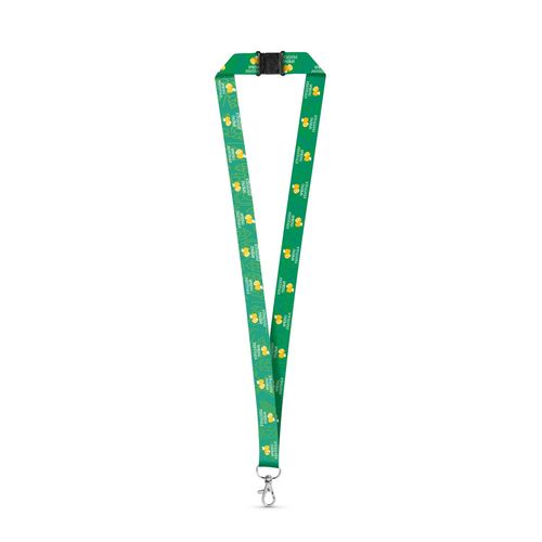 DOVER. Tour de cou pour sublimation en polyester recyclé (100% rPET) avec mousqueton - 2