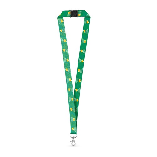 DOVER. SET Lanyard SUBLIMATION Long II (20 mm) en polyester recyclé (100 % rPET) avec mousqueton à porte de 20 mm et fermoir de sécurité, RIONDET SERIPUB, EYBENS
