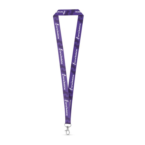 WINDSOR. SET Lanyard SUBLIMATION Long II (20 mm) en polyester recyclé (100 % rPET) avec mousqueton à porte de 20 mm, RIONDET SERIPUB, EYBENS