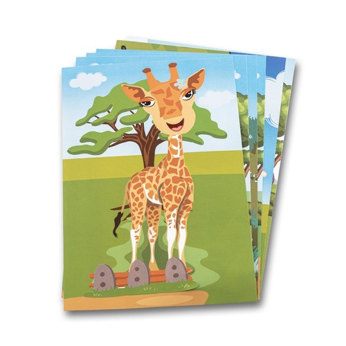 white MADAGASCAR. Juego de pegatinas