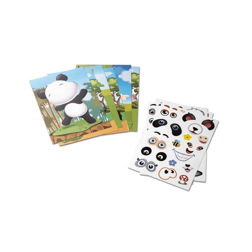 white MADAGASCAR. Juego de pegatinas