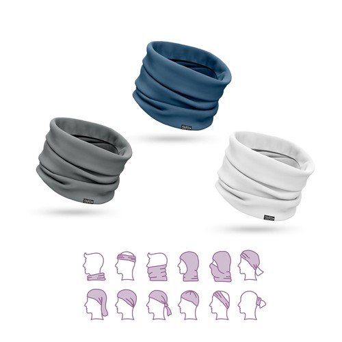 KOLKATA. Bandana en polyester recyclé (100% rPET) (120 g/m²), RIONDET SERIPUB, EYBENS
