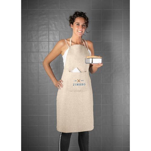 natural ZIMBRO. Delantal con algodón reciclado (140 g/m²)