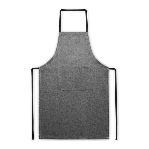 black ZIMBRO. Delantal con algodón reciclado (140 g/m²)