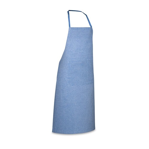 azulón ZIMBRO. Delantal con algodón reciclado (140 g/m²)