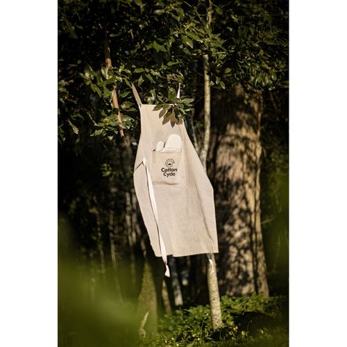 azulón ZIMBRO. Delantal con algodón reciclado (140 g/m²)