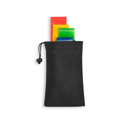 black BURPEE. Juego de bandas elásticas de resistencia con bolsa de tela no tejida