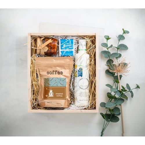 natural oscuro BOXIE CLEAR L. Caja de madera L