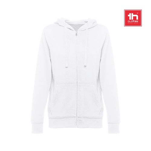 THC AMSTERDAM WOMEN WH. SUDADERA DE MUJER CON CREMALLERA Y CAPUCHA