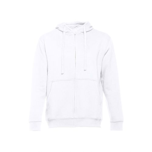 white THC AMSTERDAM WH. Sudadera unisex con cremallera y capucha