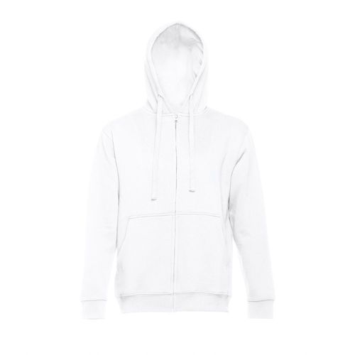 white THC AMSTERDAM WH. Sudadera unisex con cremallera y capucha