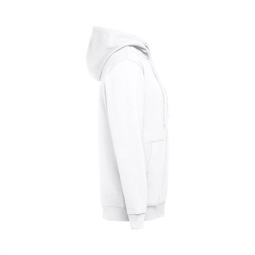 white THC AMSTERDAM WH. Sudadera unisex con cremallera y capucha