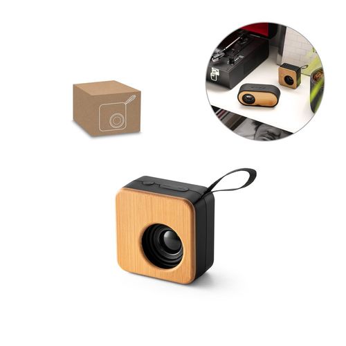 MAYER. Enceinte portable 3W avec 4h d'autonomie en bambou et ABS recyclé (100 % rABS) - 1