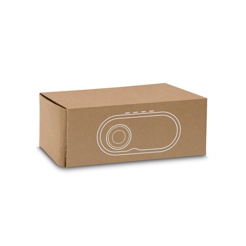 black TILLY. Altavoz portátil de 3W con 5h de autonomía, fabricado en bambú y ABS reciclado (100% rABS)