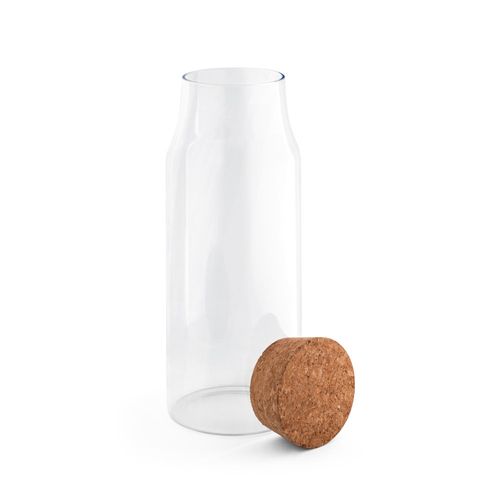 natural JASMIN 1000. Botella de vidrio borosilicato con tapón de corcho de 1 L
