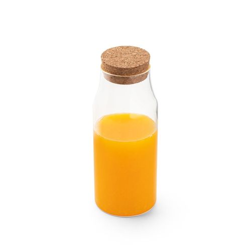 natural JASMIN 1000. Botella de vidrio borosilicato con tapón de corcho de 1 L